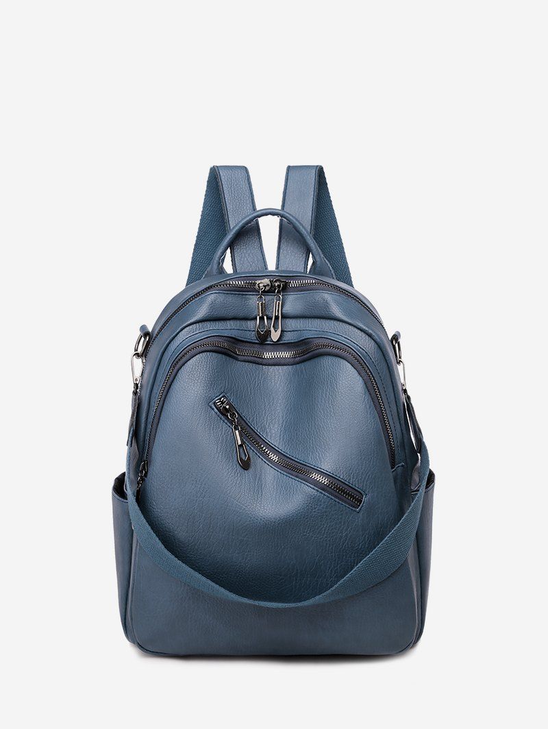 

Winter Korean Simple Travel Backpack, Blue gray