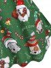 Plus Size Christmas Tree Stocking Balloon Crisscross Tunic Top -  