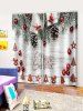 Merry Christmas Tree Gift Window Curtains -  