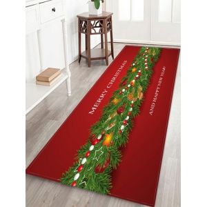 

Merry Christmas New Year Floor Rug, Multi