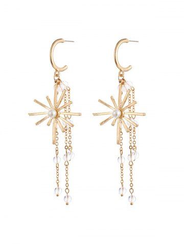 tassel star stud earrings