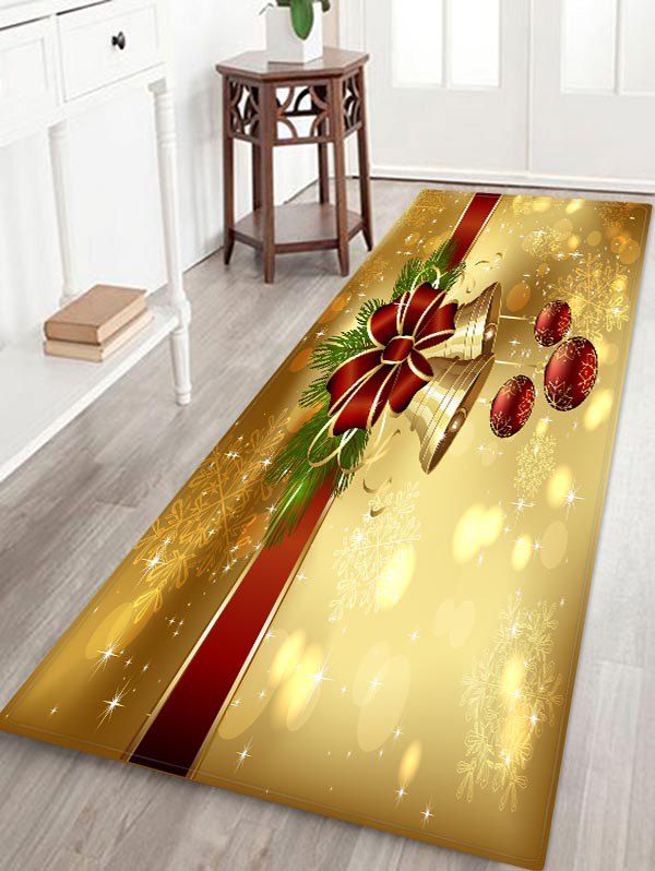 

Christmas Bell Snowflake Floor Rug, Multi