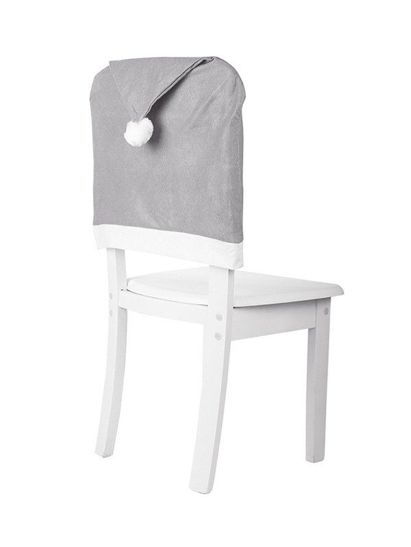 

1PCS Christmas Hat Decoration Chair Cover, Gray