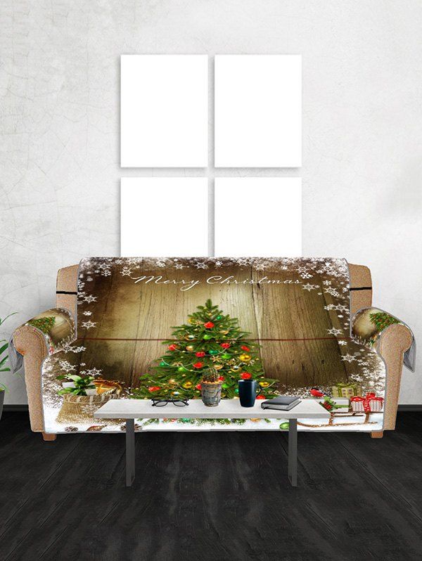 

Merry Christmas Tree Couch Cover, Fern green