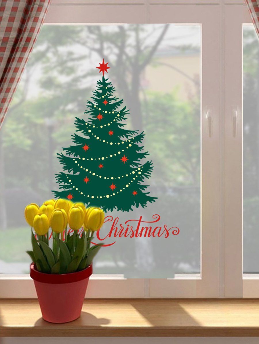 

Christmas Pattern Wall Sticker, Multi-c