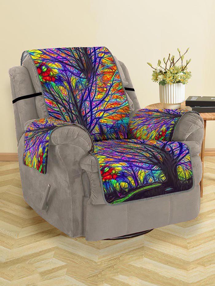 

Colorful Forest Trees Pattern Couch Cover, Multi