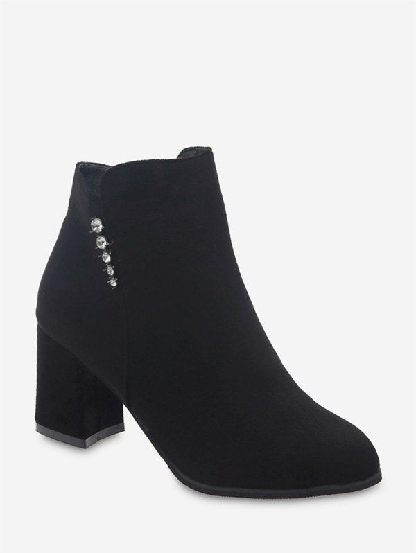 

Thick With Comfortable High-heeled Boots Wild A950, Black