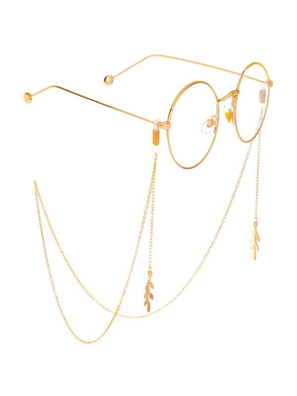 

Alloy Leaf Branch Sunglasses Lanyard, Gold
