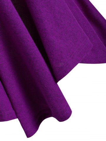 Plus Size Flower Embroidered Colorblock Handkerchief Knitwear