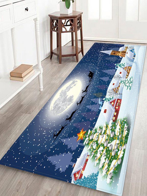 

Christmas Tree Moon Floor Rug, Multi