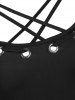 Crossbanding Collar Solid A Line Dress -  