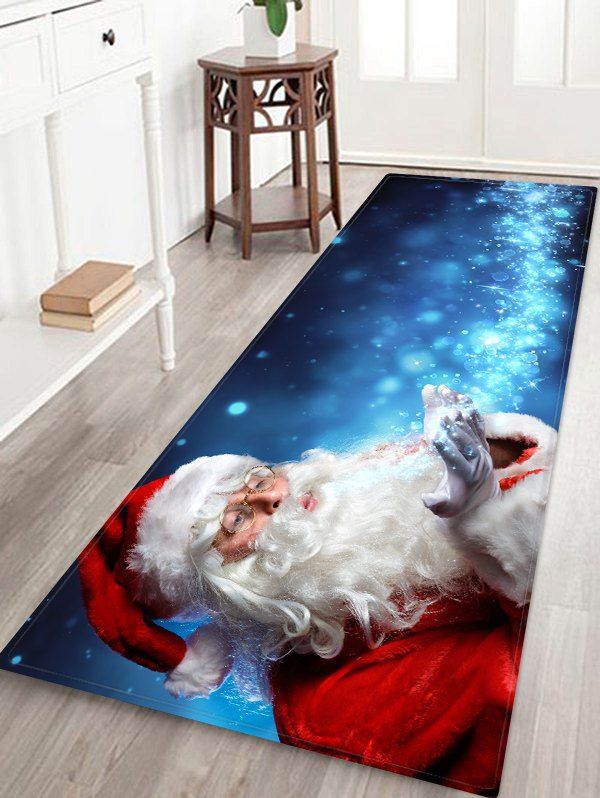 

Father Christmas Printing Floor Rug, Multi