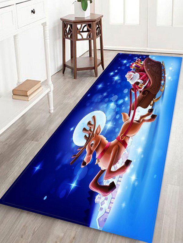 

Father Christmas Deer Gift Floor Rug, Multi