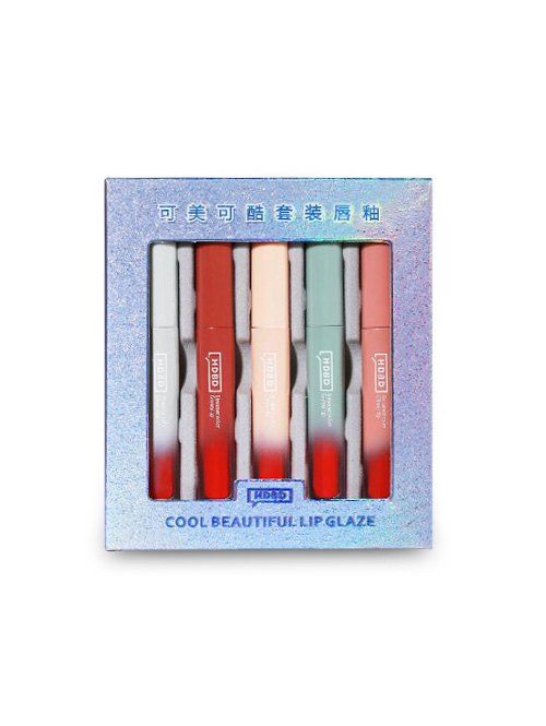 

5Pcs Student Silky Lip Glaze Set, Multi-a