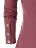 Plus Size Asymmetric Cross Knit Cold Shoulder Long Sleeve Tee -  