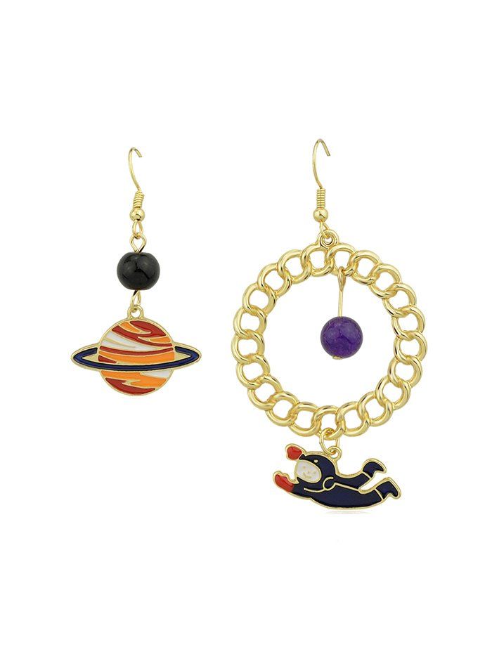 

Planet Spaceman Asymmetric Drop Earrings, Acu camouflage