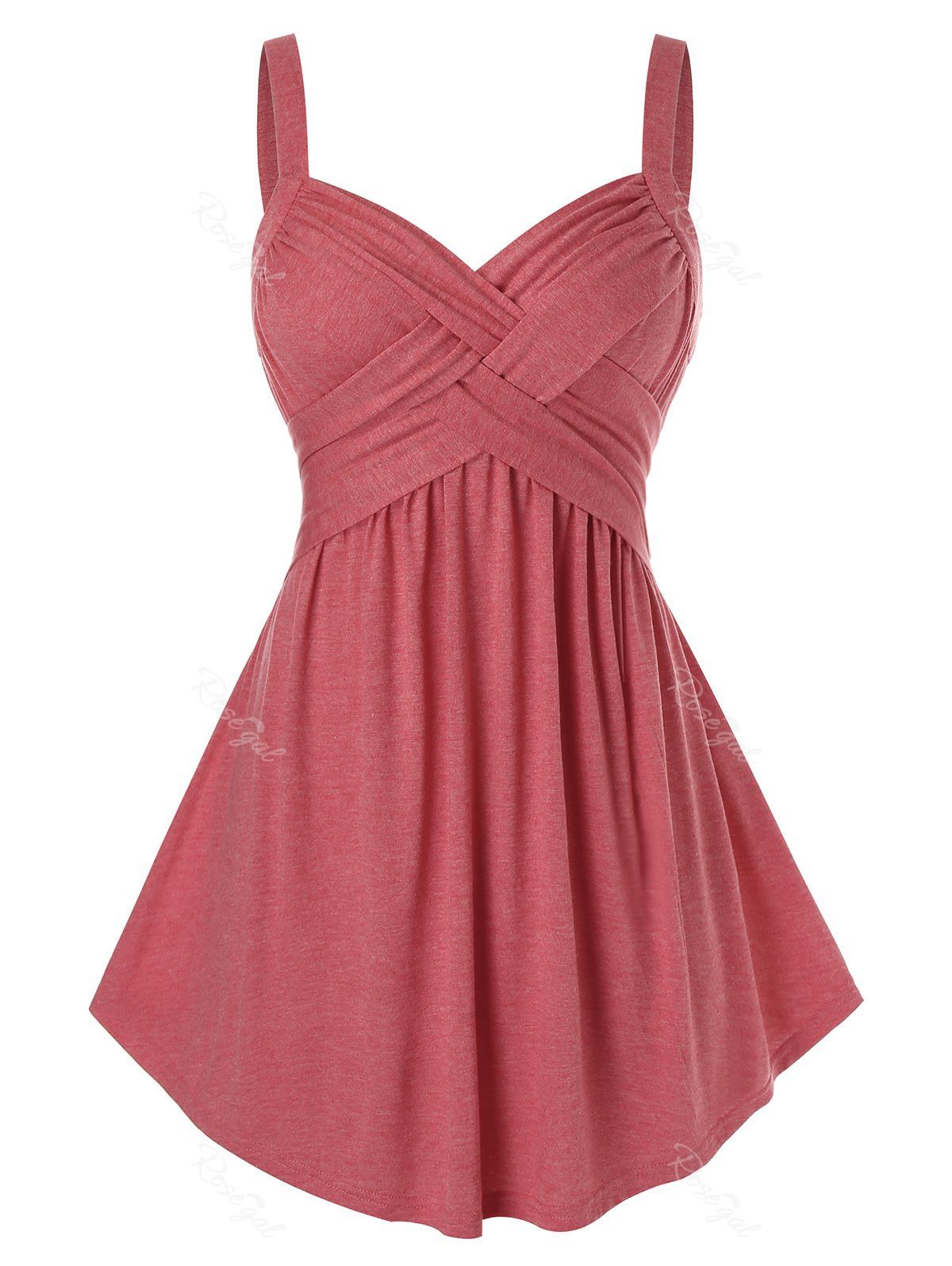 

Plus Size Crisscross Top, Bean red