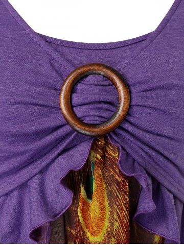 

Plus Size Longline A Line Top, Purple