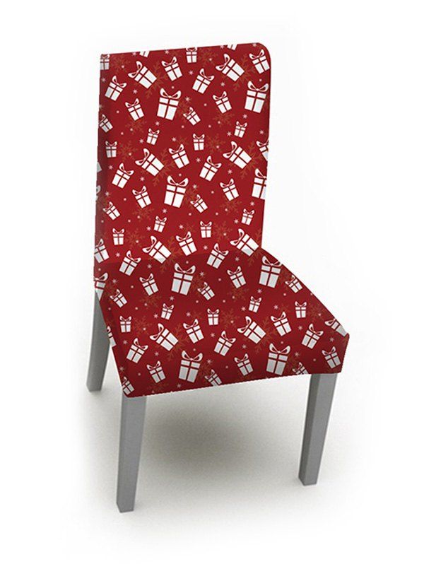 

Christmas Cartoon Gifts Print Chair Cover, Multi