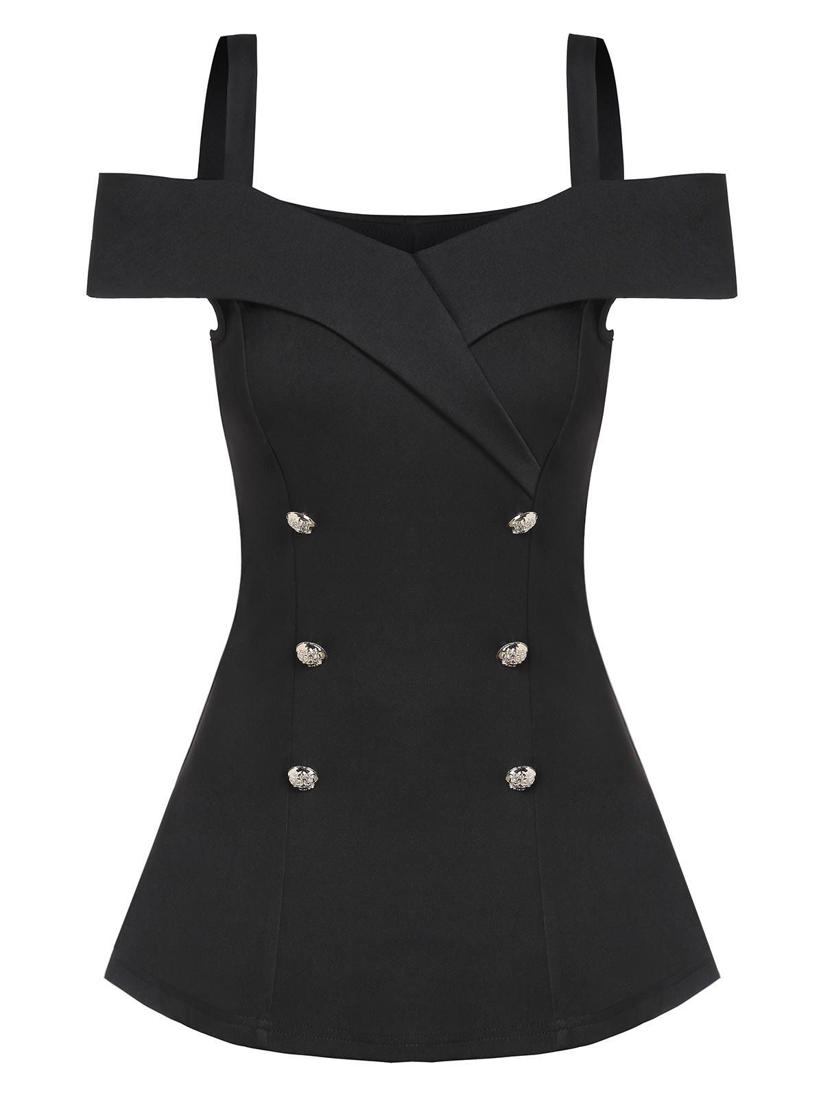 

Off The Shoulder Solid Top, Black