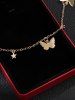 Metallic Butterfly Choker Necklace -  