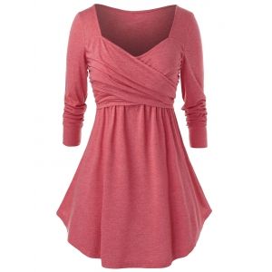 

Plus Size Crisscross Top, Cherry red