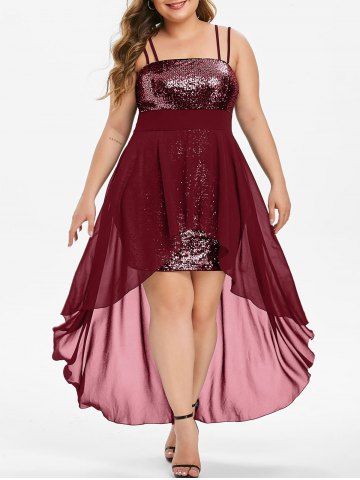 plus size red sparkly dress