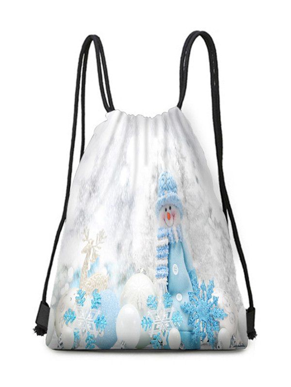 

Christmas Snowman Drawstring Christmas Gift Bag, Multi