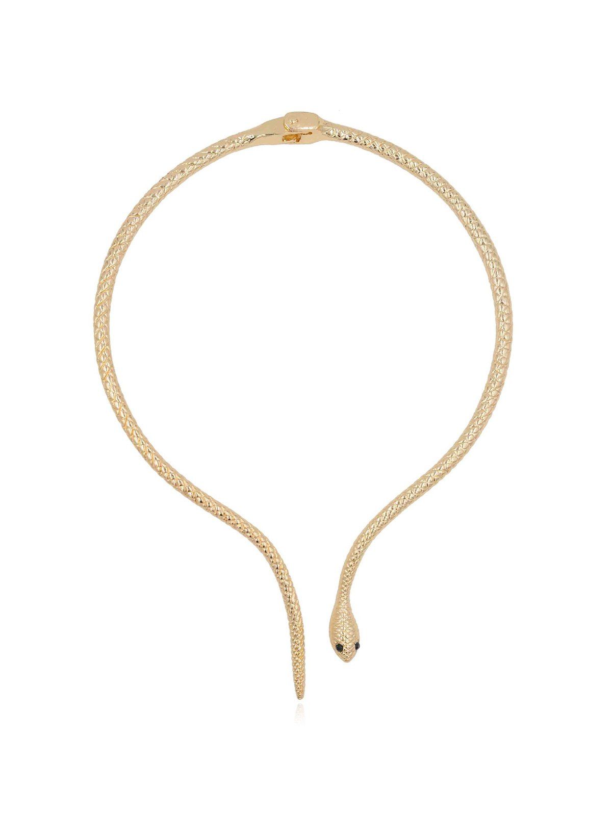 

Snake Shape Alloy Choker Open Necklace, Gold