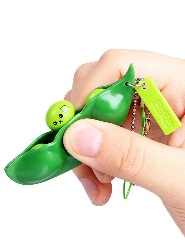 

Squeeze Toys Stress Relief Cartoon Squeeze Bean, Yellow green