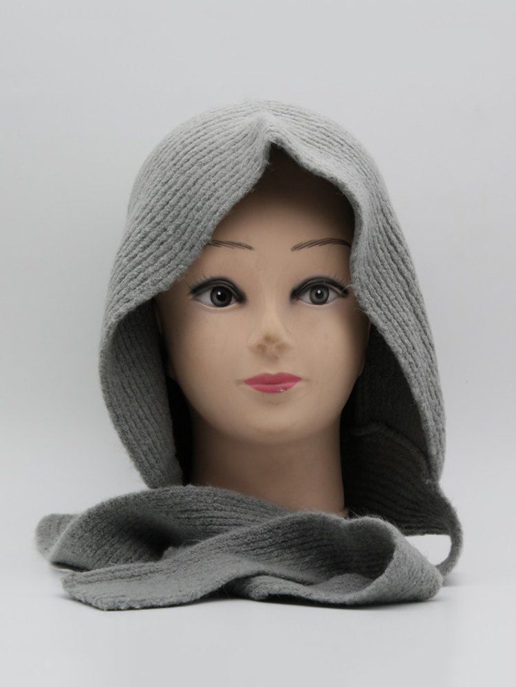 

Winter Warm Lace Up Ear Knitted Hat, Dark gray