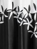 Robe Longueur à Genou à Imprimé Fleurie à Epaule Dénudée - Multi-A XL