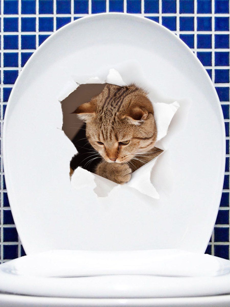 

3D Animal Design Wall Sticker, Multi-h