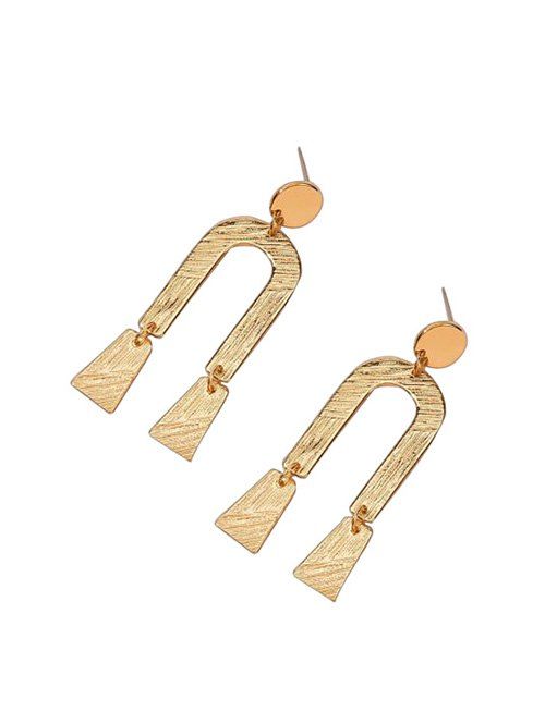 

Modern U-shaped Alloy Drop Earrings, Gold