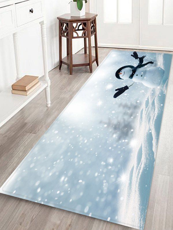 

Christmas Snowman 3D Print Floor Rug, Multi