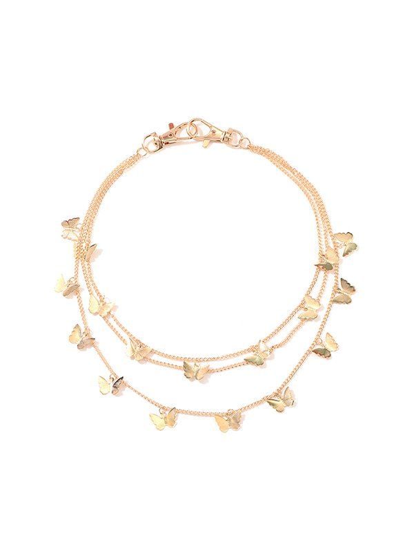 

Butterfly Pendant Multilayered Waist Chain, Gold