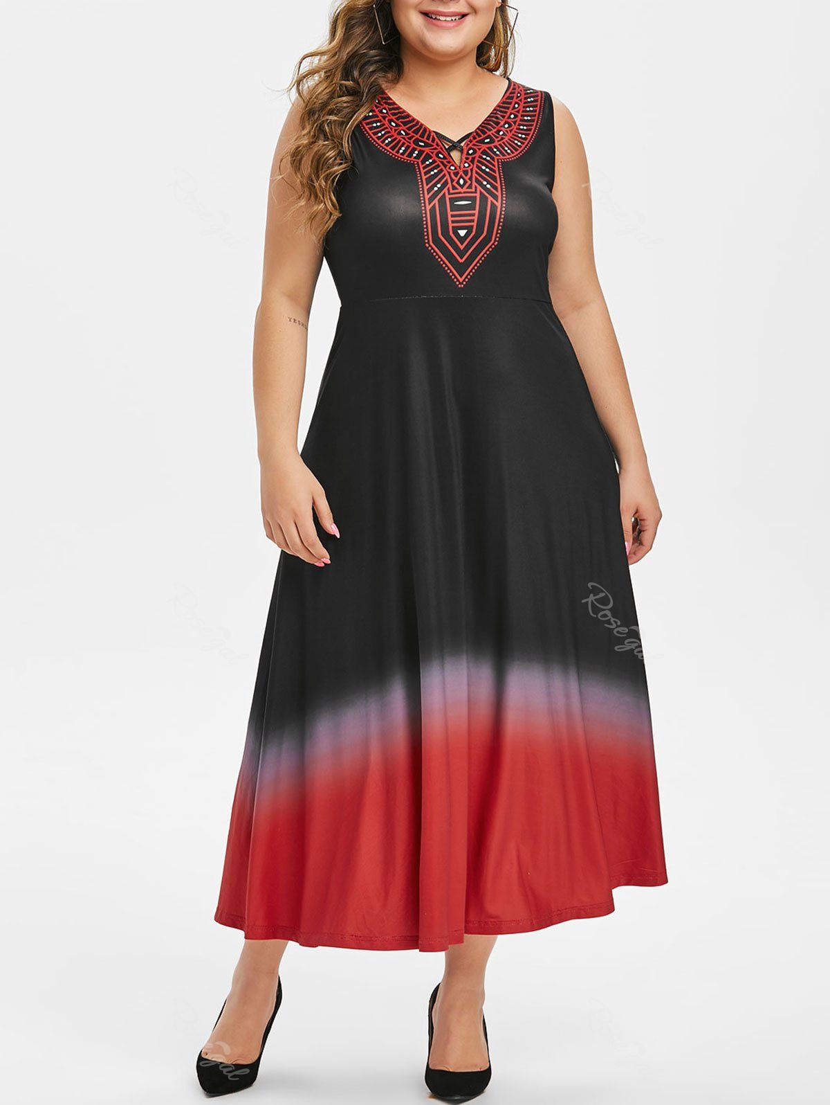 plus size ombre dress