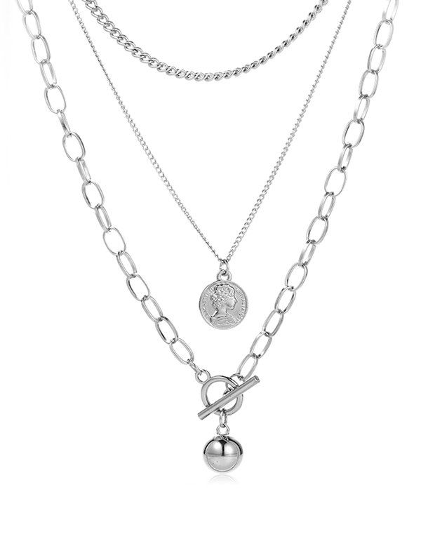 

Valentine Multilayer Chain Necklaces, Silver