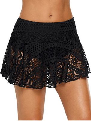 Mid-rise Skirted Lace Swim Bottom