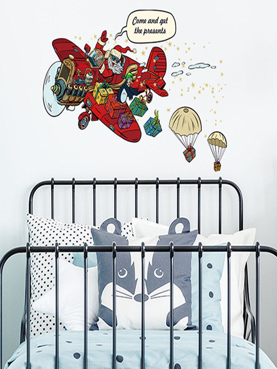 

Father Christmas Gift Design Wall Sticker, Multi