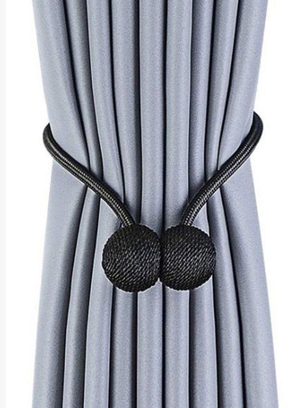 

2 Pcs Magnetic Curtain Tie Backs, Black