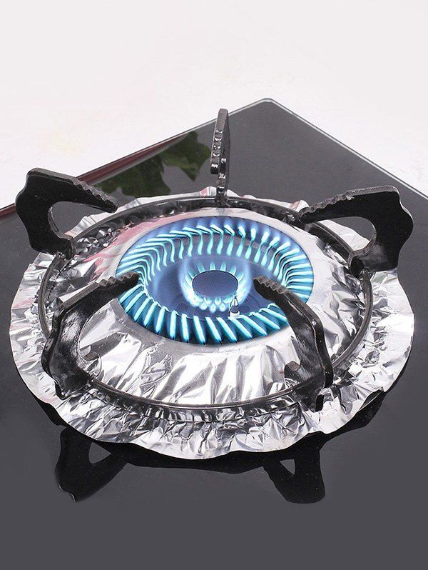 

Kitchen Tool 10 Pcs Aluminum Foil Gas Stove Cleaning Pads, Multi-a