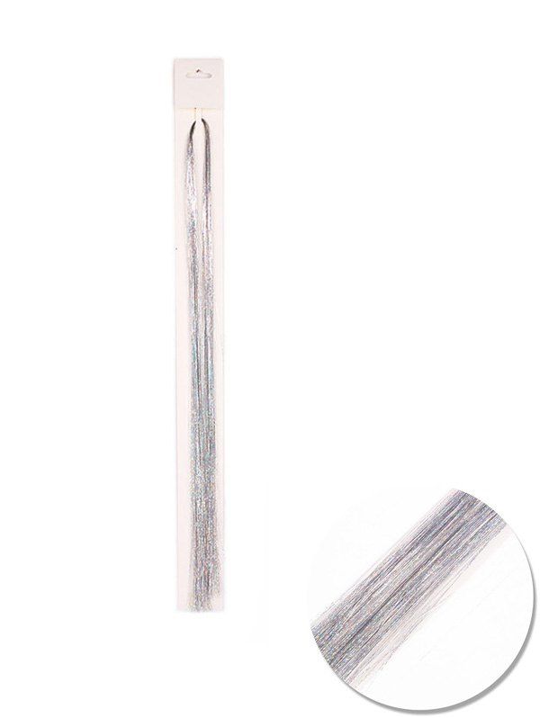 

Party Glitter Silver Hair Extension