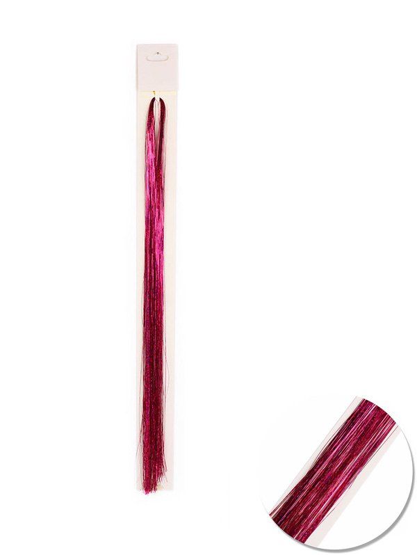 

Club Decorative Clip Glitter Hair Extension, Medium violet red