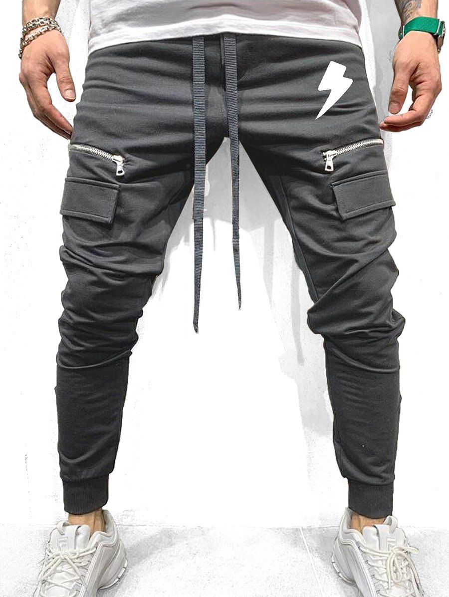 ethnic tribal ditsy graphic print casual jogger pants