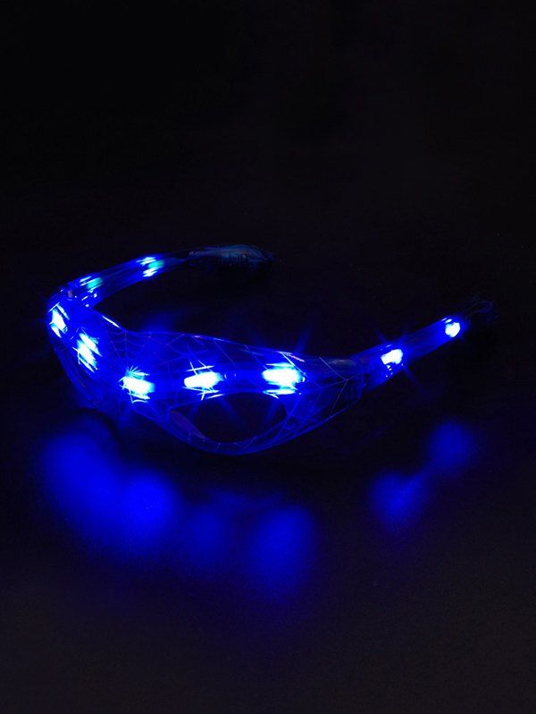 

Party Accessories Spider Web Pattern LED Light Glasses, Blue