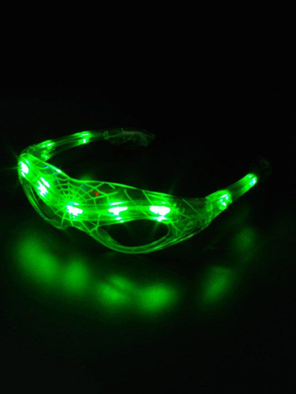 

Party Accessories Spider Web Pattern LED Light Glasses, Green