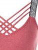 Plus Size Sequins Strappy Tank Top -  