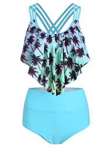 [55% OFF] Vintage V-Neck Floral Print Two Piece Swimsuit For Women ...