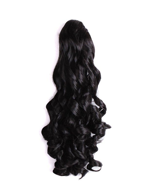 

Long Big Wave Synthetic Claw Ponytail, Black